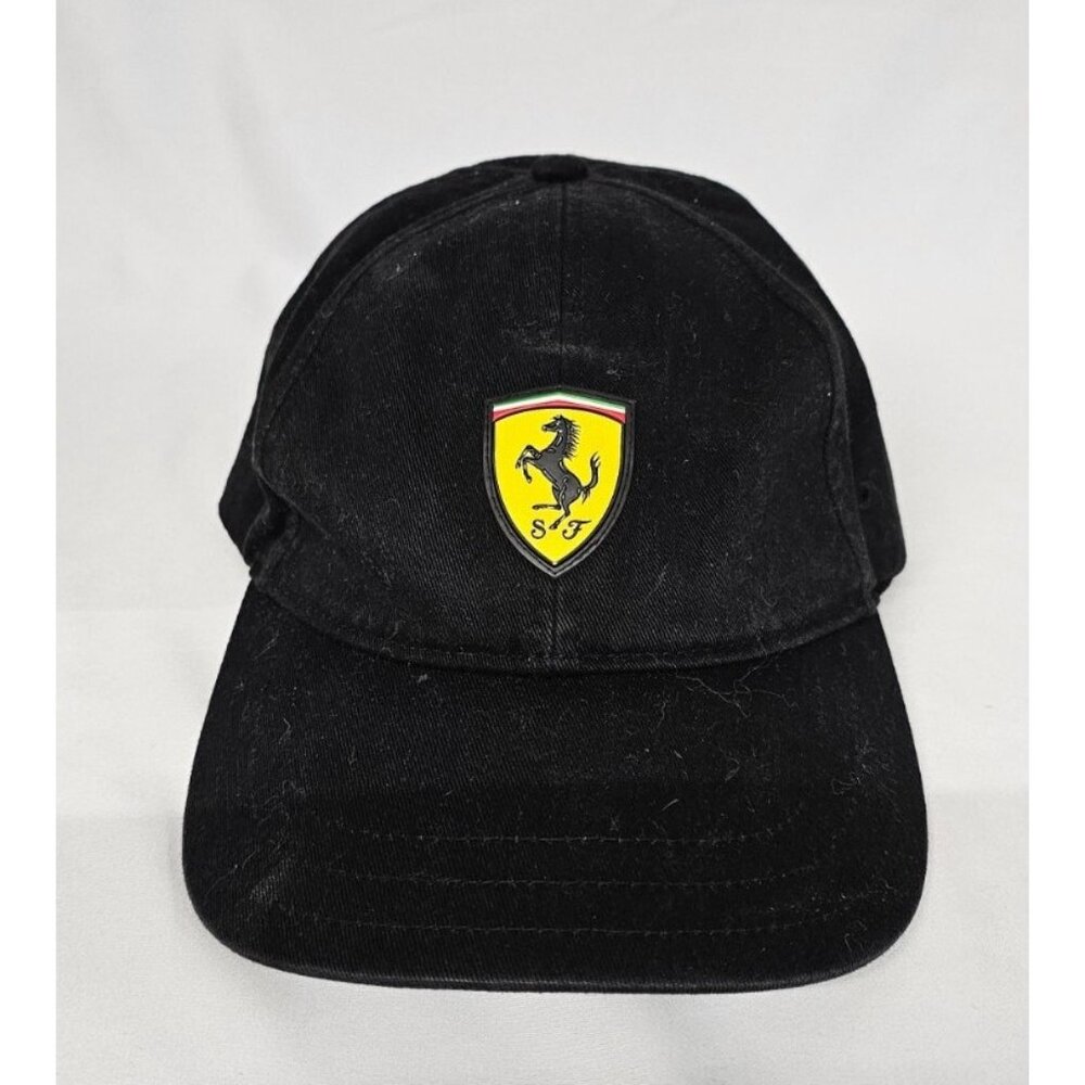 Puma SE Way 1 Ferrari Strapback Black Baseball Cap Hat Adjustable
